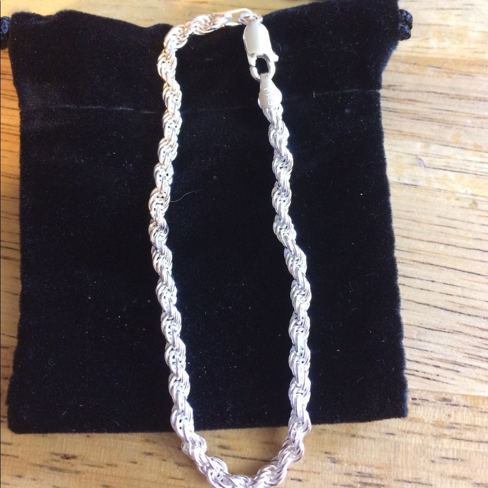 Giani Bernini Sterling Silver Rope Bracelet 7 1/2”